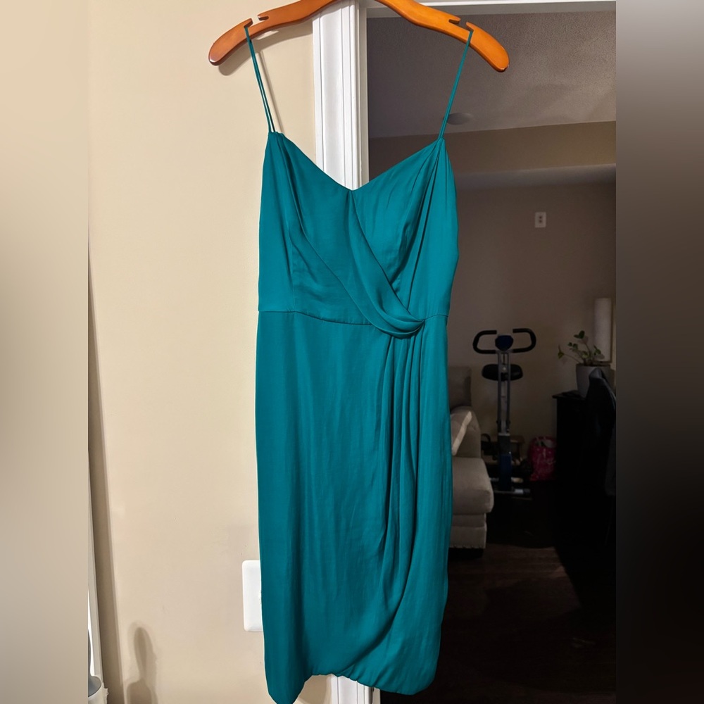 Banana Republic Dark  Teal Satin Dress
